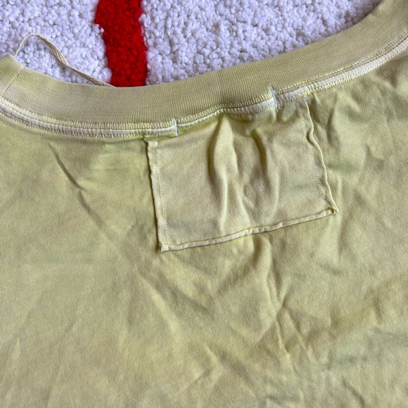 Free People Austin Washed Lime Green Long Sleeve Cropped Tee - Picture 10 of 13